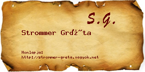 Strommer Gréta névjegykártya